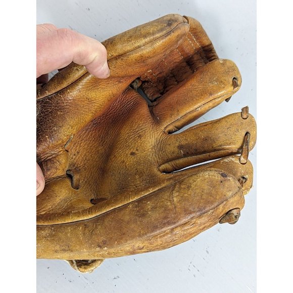 Vtg Leather Cragstin Japan Baseball Glove - Child's Left Hand 1960's - Picture 5 of 6